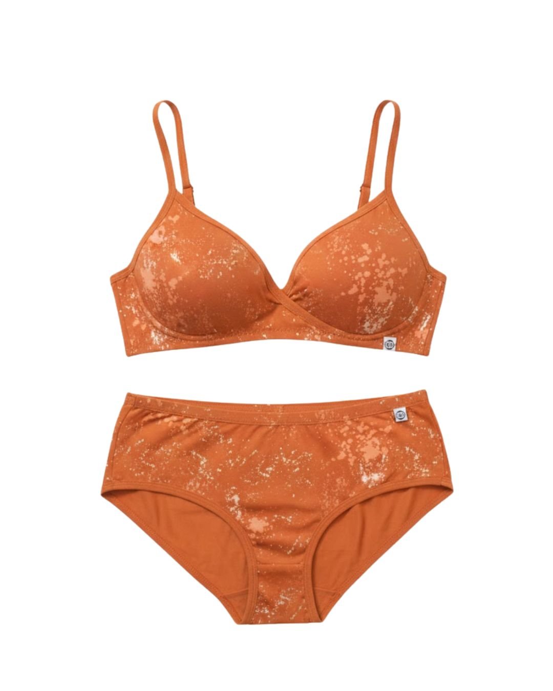Amber Cotton Lingerie Set – Womens Accessories on Brown Living™. SKU: 008AMORA-TangaBrownSpltrAOP-XS. Img 1.