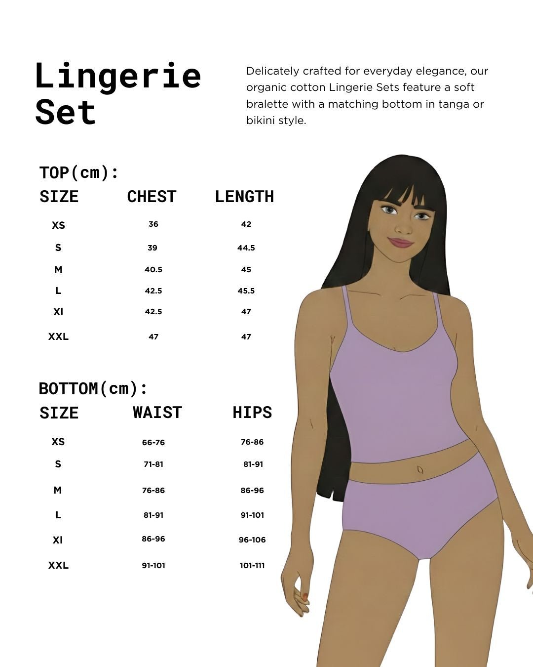 Amethyst Cotton Lingerie Set – Womens Underwear on Brown Living™. SKU: 008PSCL-BikiniPurpleSpltrAOP-XS. Img 5.