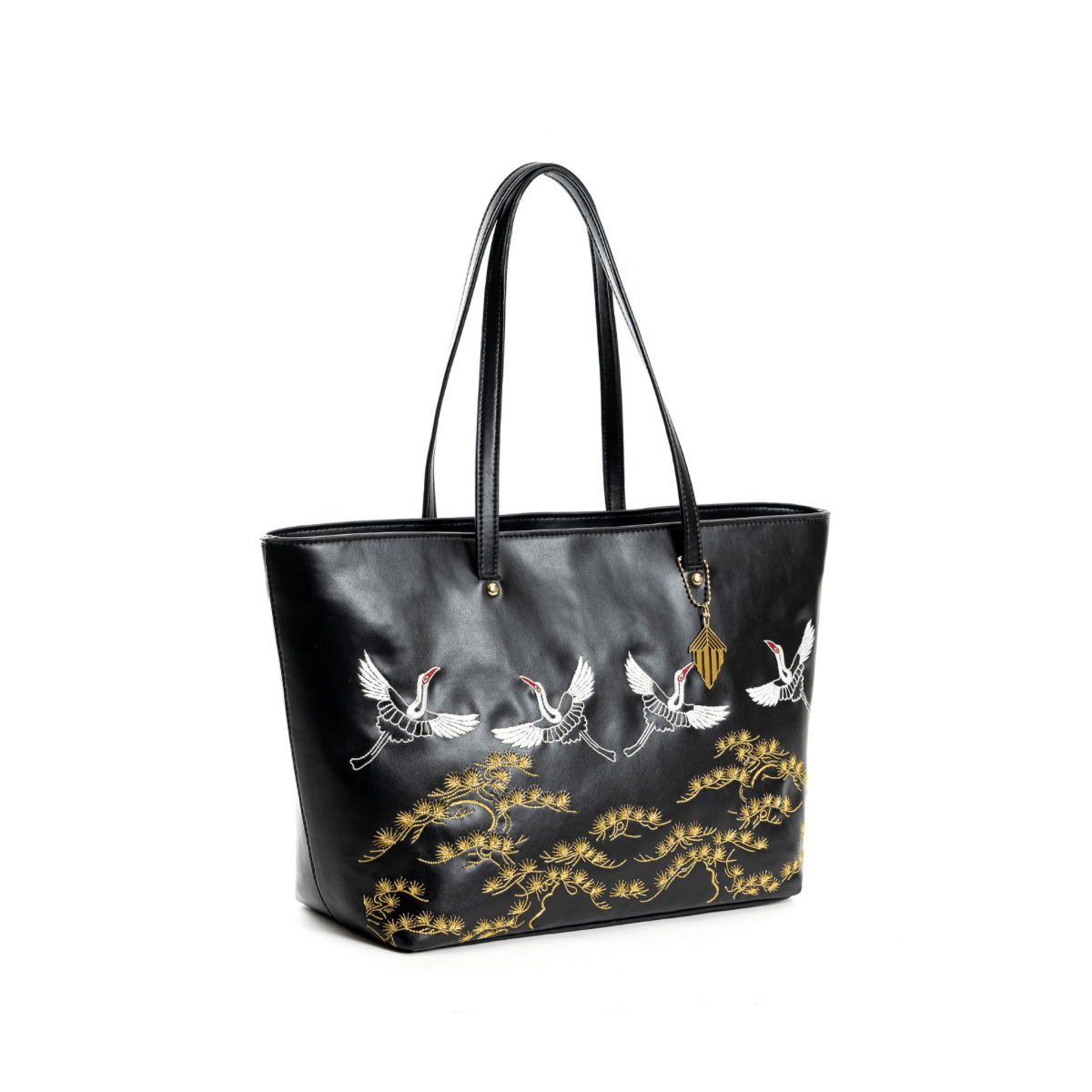 Antheia Vegan Leather Tote (Black) – Womens Bag on Brown Living™. SKU: TGH1010. Img 2.