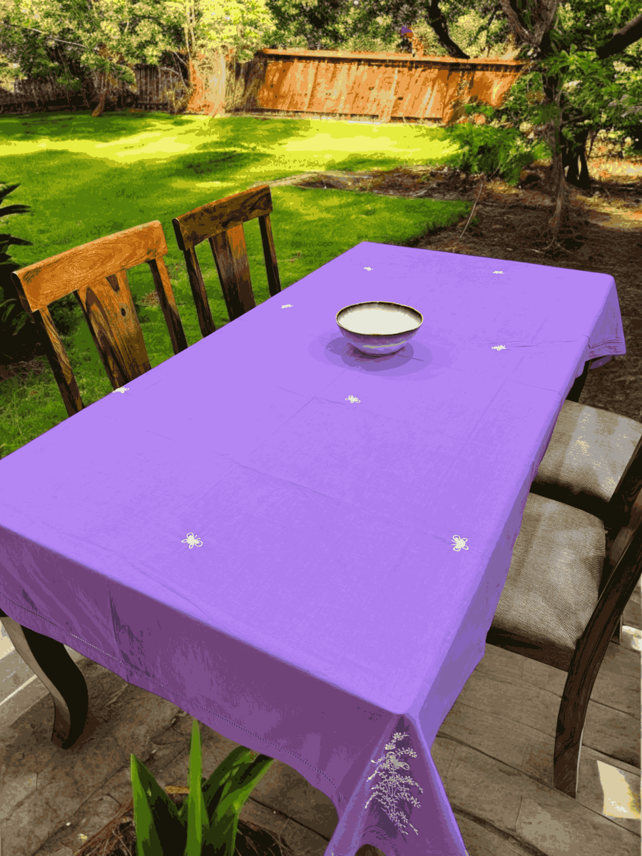 Anthophile Rectangular Table Cloth – Cotton Dining & Home Decor – Table Linens by Inara Home available on Brown Living™. Yellow . SKU: INTCL03. Img 7.
