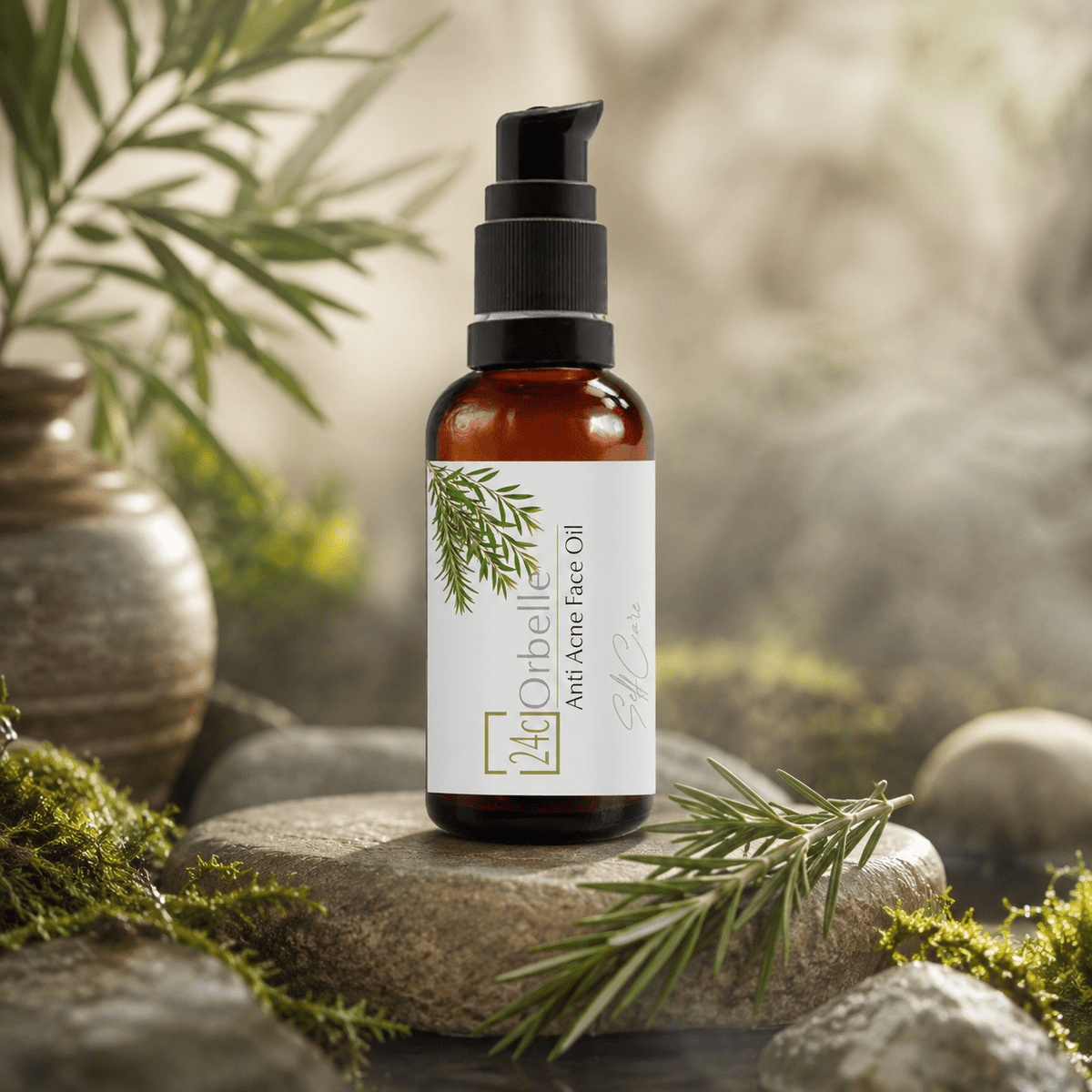 Anti-Acne Face Oil - 20 ml – Face Oil on Brown Living™. SKU: SKIE01. Img 1.