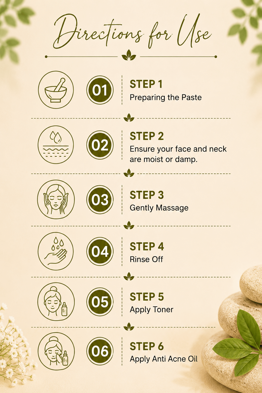 Anti Acne Powdered Cleanser Mask - 50g – Face Pack on Brown Living™. SKU: SKIE03. Img 5.