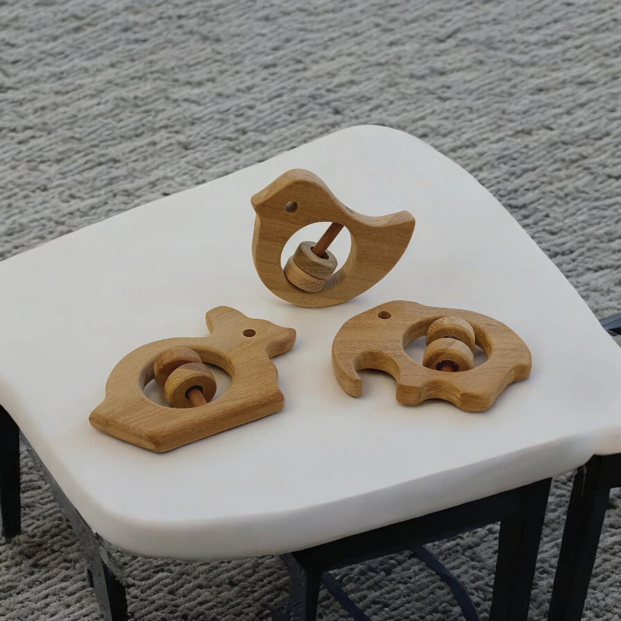 Anti - Bacterial Neem Wooden Rattles For Babies Aged 0 To 3 Years – Baby Rattles on Brown Living™. SKU: R_DV-RBT-EPL. Img 4.