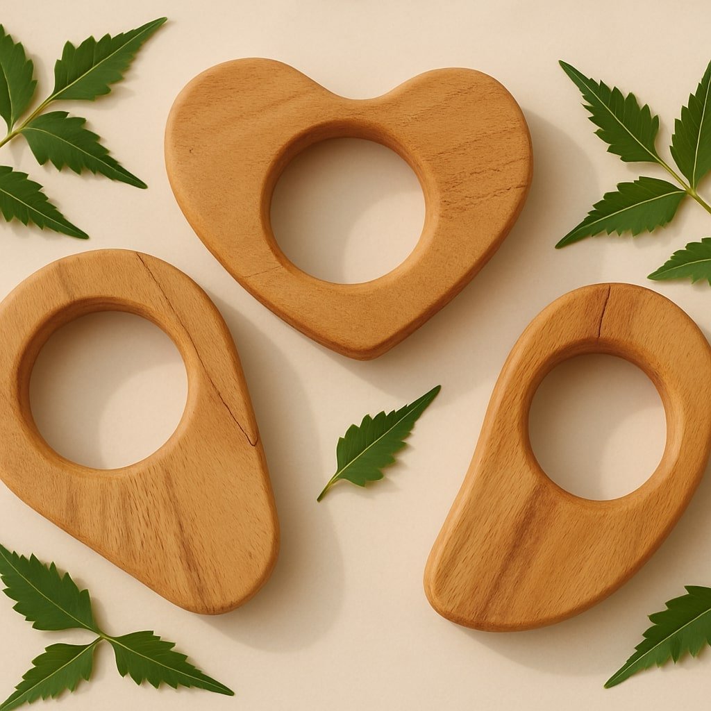 Antibacterial Neem Teethers For Babies | 100% Pure & Natural – Baby Teethers & Soothers on Brown Living™. SKU: T_AV-HRT-TMNG. Img 2.