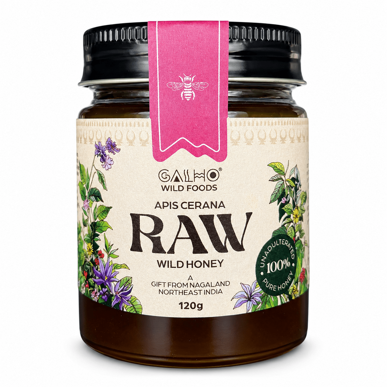 Apis Cerana Wild Cherry Honey | Raw Natural Honey – Honey & Syrups on Brown Living™. SKU: GWLH-120G. Img 2.