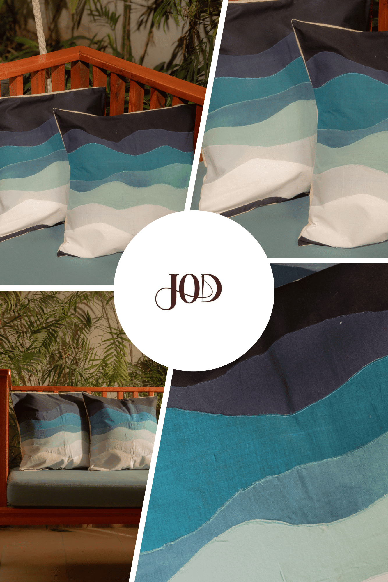 Aqua Pillow Covers (Set of 4) | Soft Home Décor Cushion Covers – Covers & Inserts on Brown Living™. SKU: C07. Img 3.