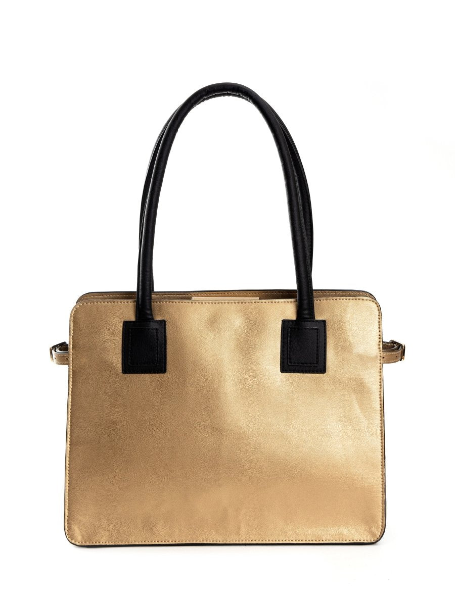 Aranyani- Gold & Black | Women's Bag Made with Cactus Leather