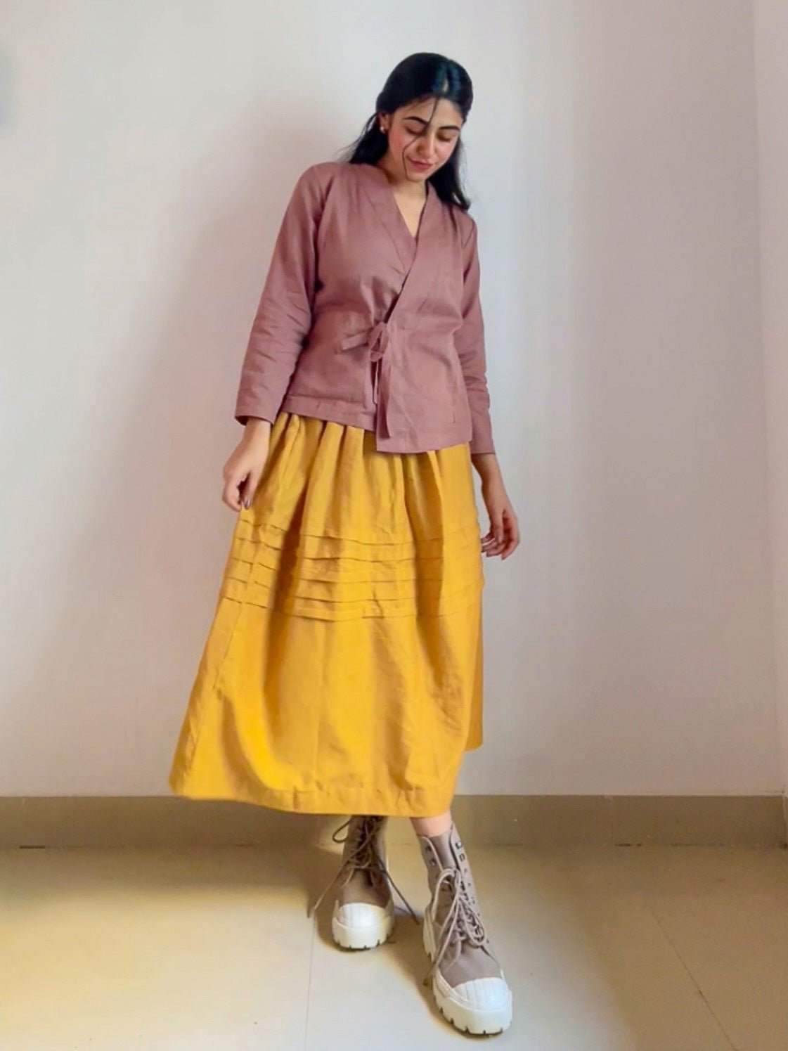 Archi Skirt | Handcrafted & Stylish Wear – Womens Skirt by Phuhar's available on Brown Living™. Xs . SKU: PH - JBP - XS. Img 2.