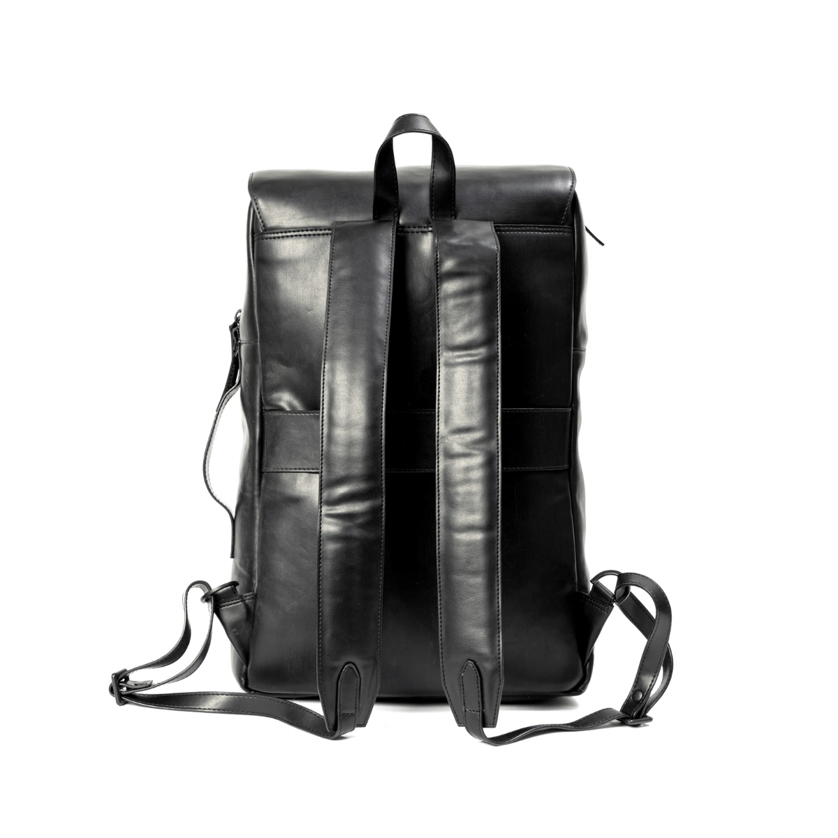 Arden Vegan Leather Bagpack - Black – Backpacks on Brown Living™. SKU: BPGH2025 - 4002. Img 5.