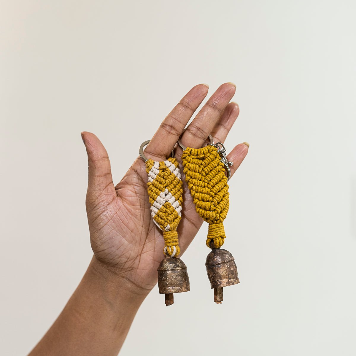 Aria Chevron Keyrings Set of 2 – Stylish & Durable Handmade Keychain – Travel Accessories on Brown Living™. SKU: S23ACHEVKEY178-MY. Img 3.