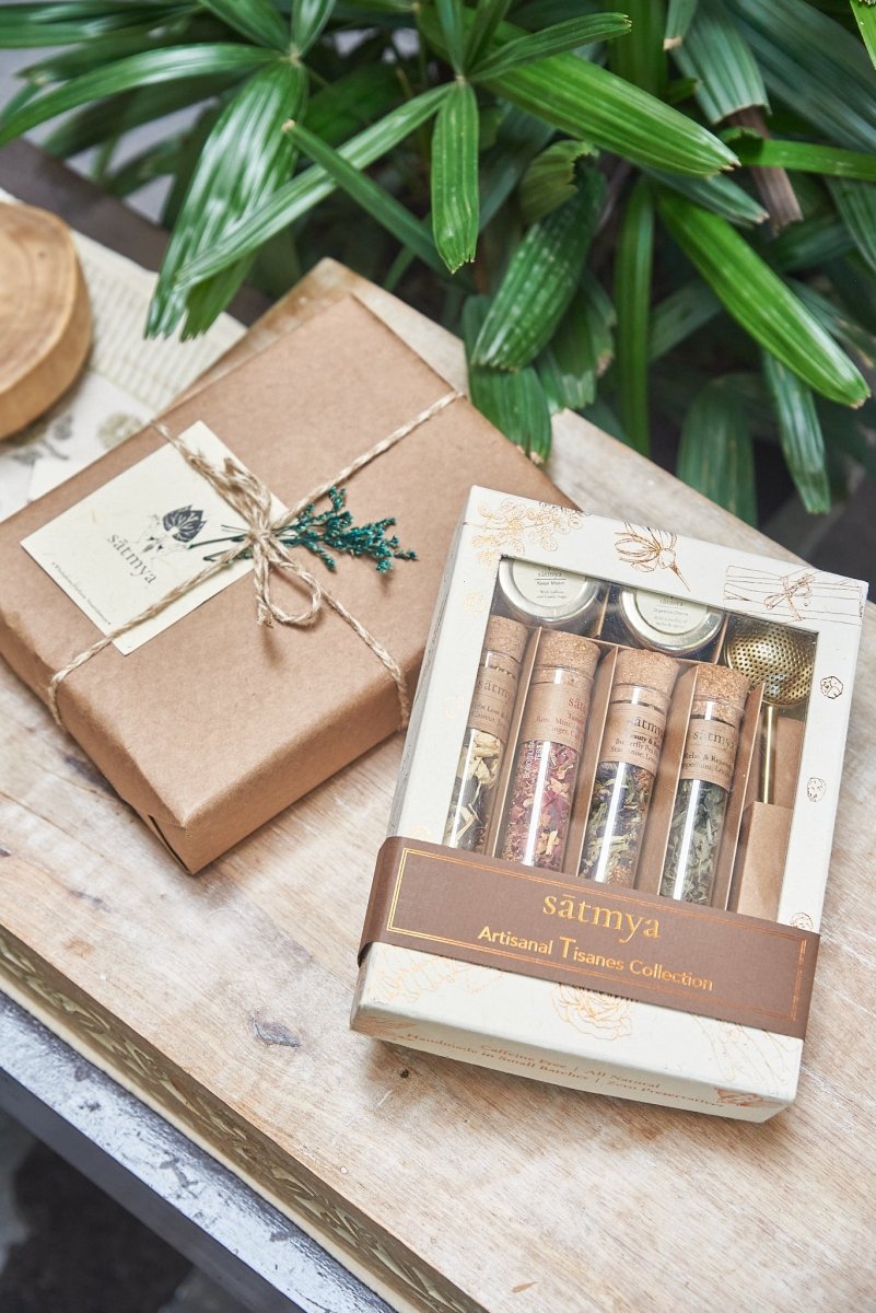 Artisanal Tisanes Gift Collection – Gift Giving by Sātmya available on Brown Living™. . SKU: Artis_61gms1003. Img 2.