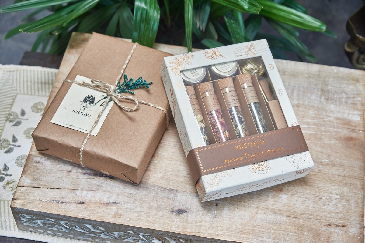 Artisanal Tisanes Gift Collection – Gift Giving by Sātmya available on Brown Living™. . SKU: Artis_61gms1003. Img 4.