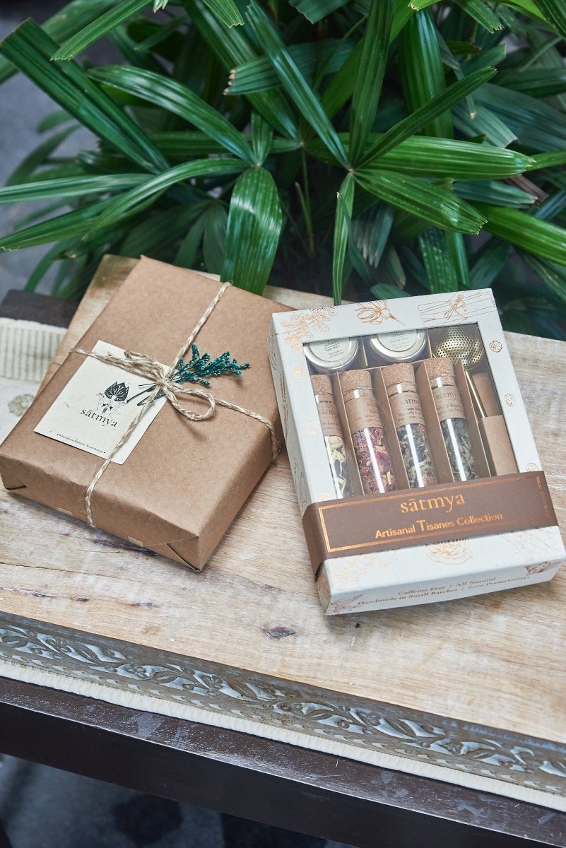 Artisanal Tisanes Gift Collection – Gift Giving by Sātmya available on Brown Living™. . SKU: Artis_61gms1003. Img 3.