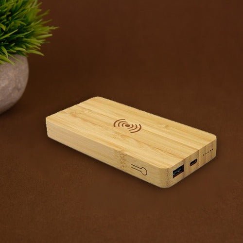 Aspen QI 10000mAh Power Bank With 15W Wireless Charger – Desk Accessories on Brown Living™. SKU: MT550. Img 1.
