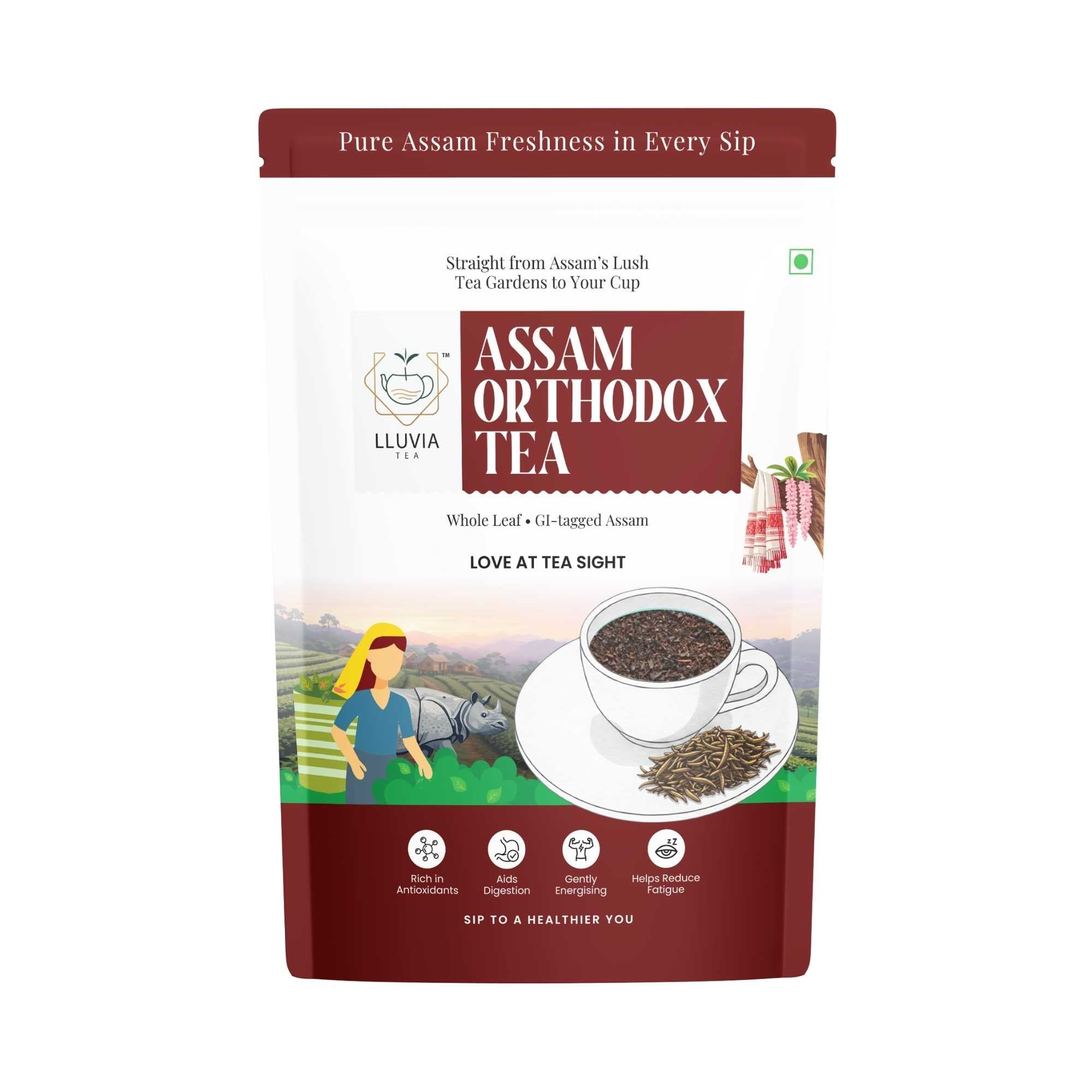 Assam Classic Orthodox Tea – Bold Single-Estate Black Tea – 50g – Tea on Brown Living™. SKU: EGTin50New. Img 3.