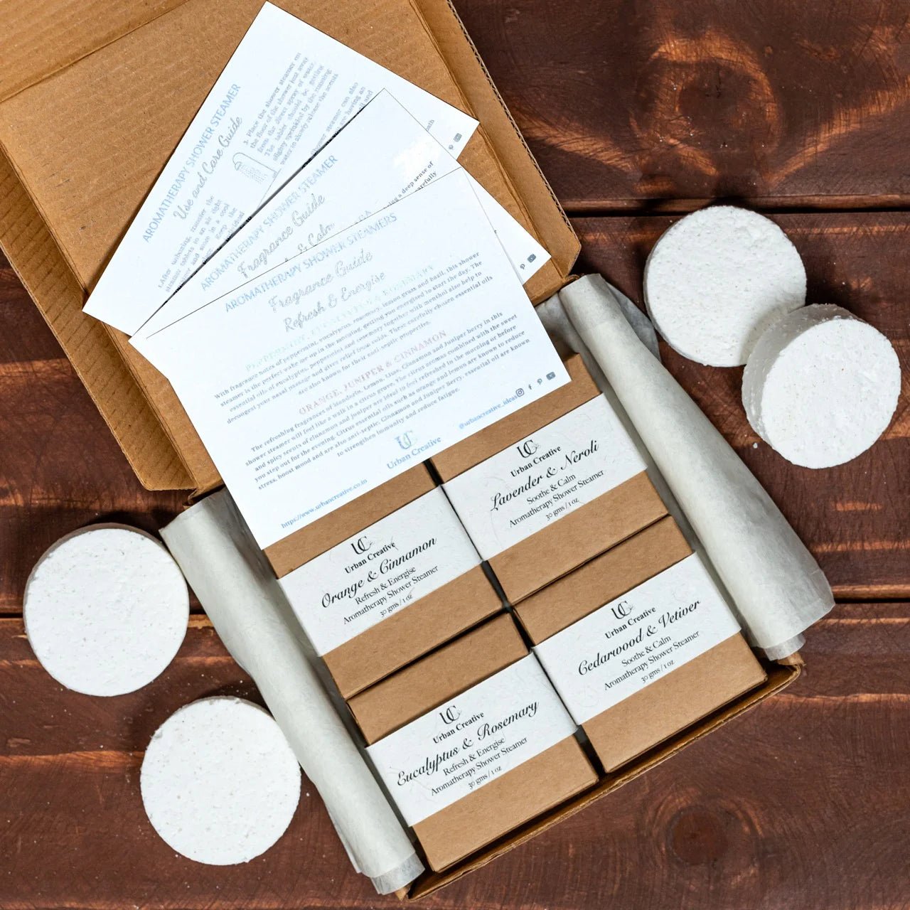 Assorted Shower Steamers Gift Set Morning And Evening 4 Pack – Bath Salt on Brown Living™. SKU: SS-4AF. Img 4.