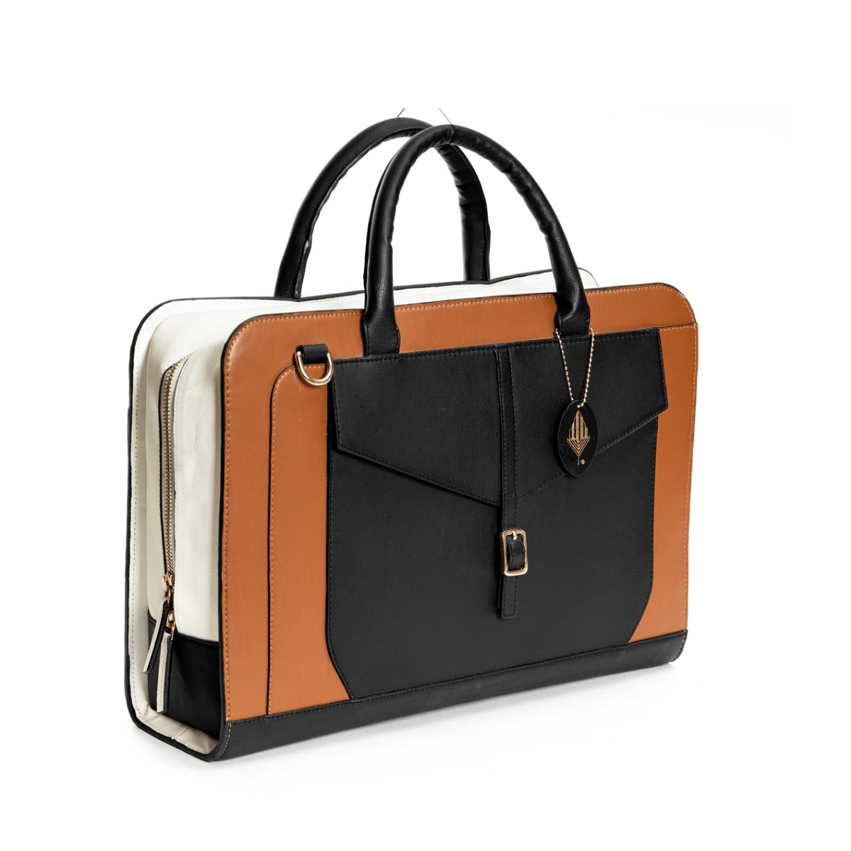 Atlas (Gingerbread, White & Black) – Womens Bag on Brown Living™. SKU: LBGH 9002_24BL2934. Img 3.