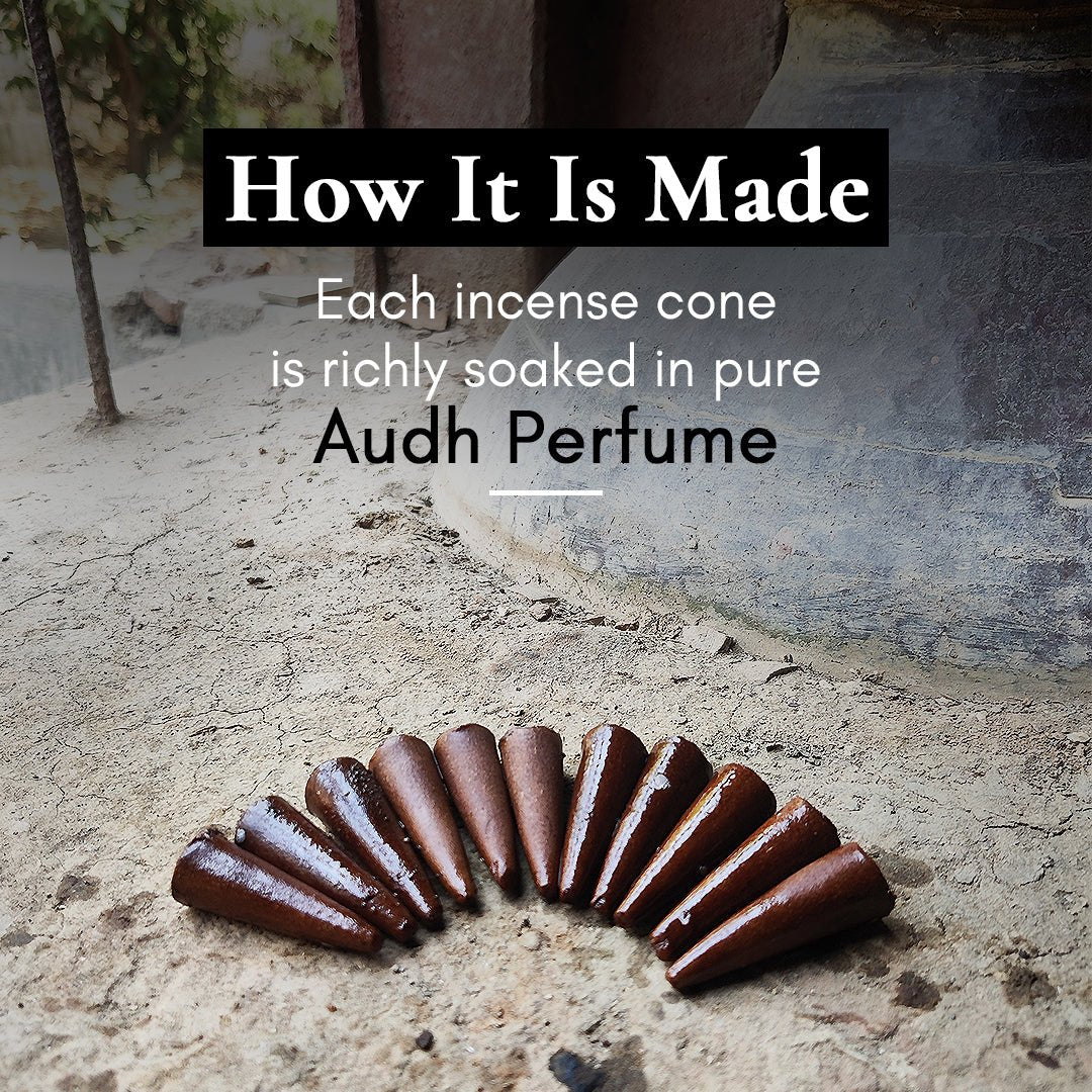 Audh Dhoop - Pure Agarwood Incense Cones – Candles & Fragrances by Boond Fragrances available on Brown Living™. . SKU: BFD03. Img 4.