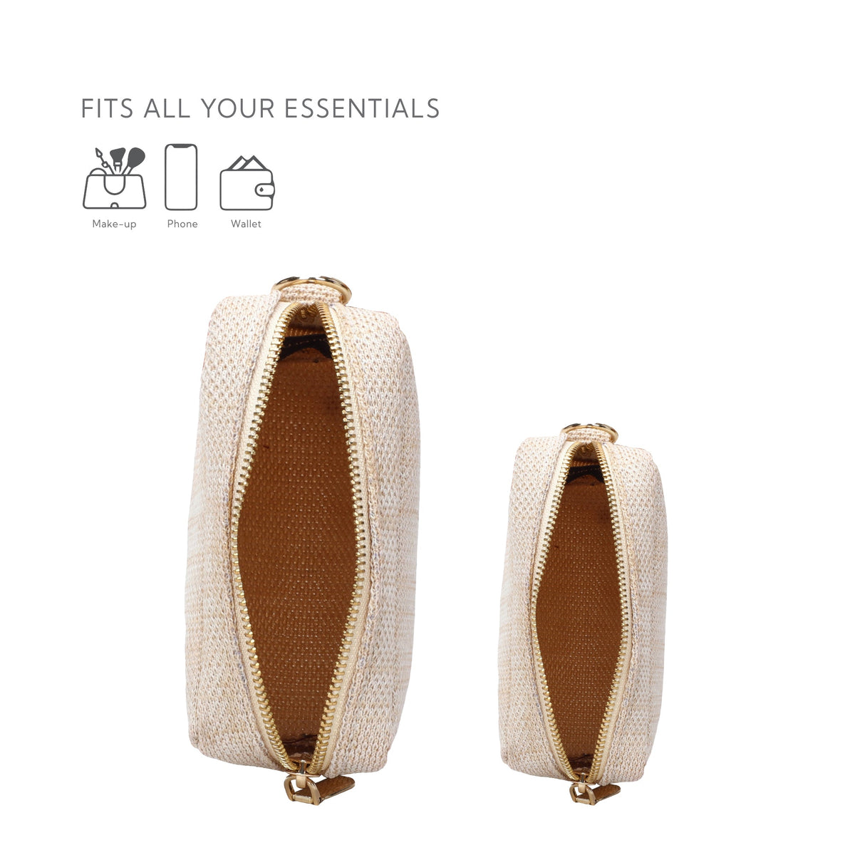 Aura Vanity Pouches| Made from Recycled Plastic Yarn – Travel Organiser on Brown Living™. SKU: VSet002. Img 9.