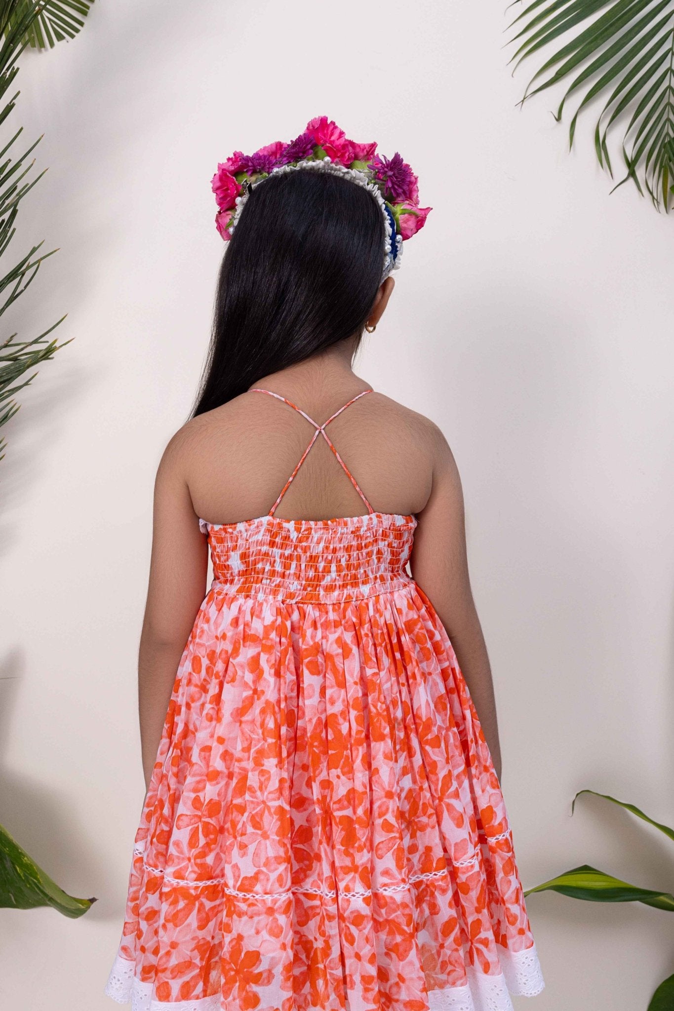 Aurora Noodle Strap Dress | Cute & Comfy Summer Dress for Girls – Kids Daywear Sets on Brown Living™. SKU: ML-EN-AS-3403to4. Img 4.