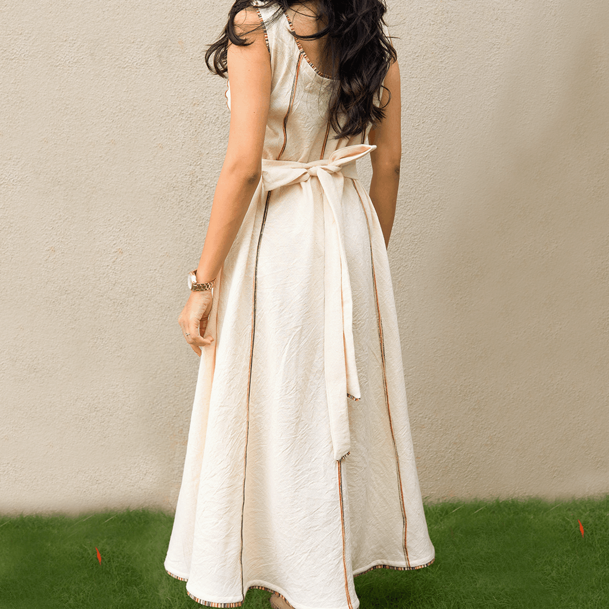 Avani Kala Cotton Long Dress | Sustainable Women's Fashion – Womens Dress on Brown Living™. SKU: 5WA00010. Img 4.