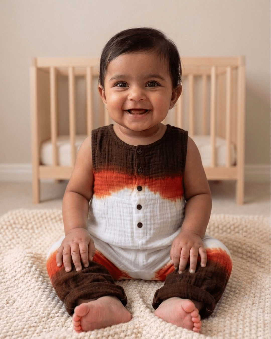 Ayurvastra Onesie for Babies – Gentle Care for Eczema-Prone Skin – Kids Daywear Sets on Brown Living™. SKU: WOO03. Img 12.