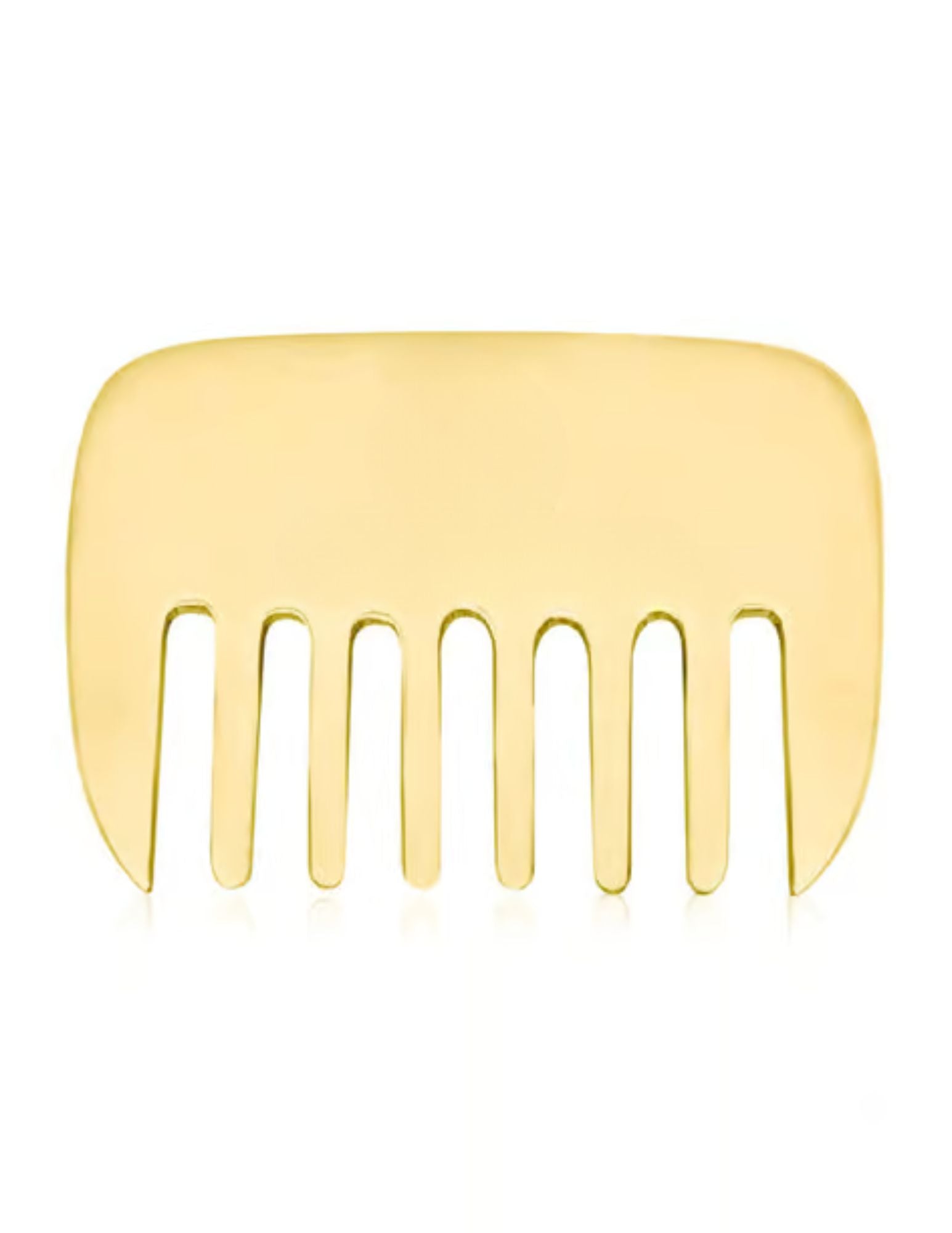 Ayurveda Natural Kansa Hair Comb | Pure Bronze Scalp Massaging Comb – Hair Comb on Brown Living™. SKU: kansacomb1. Img 6.
