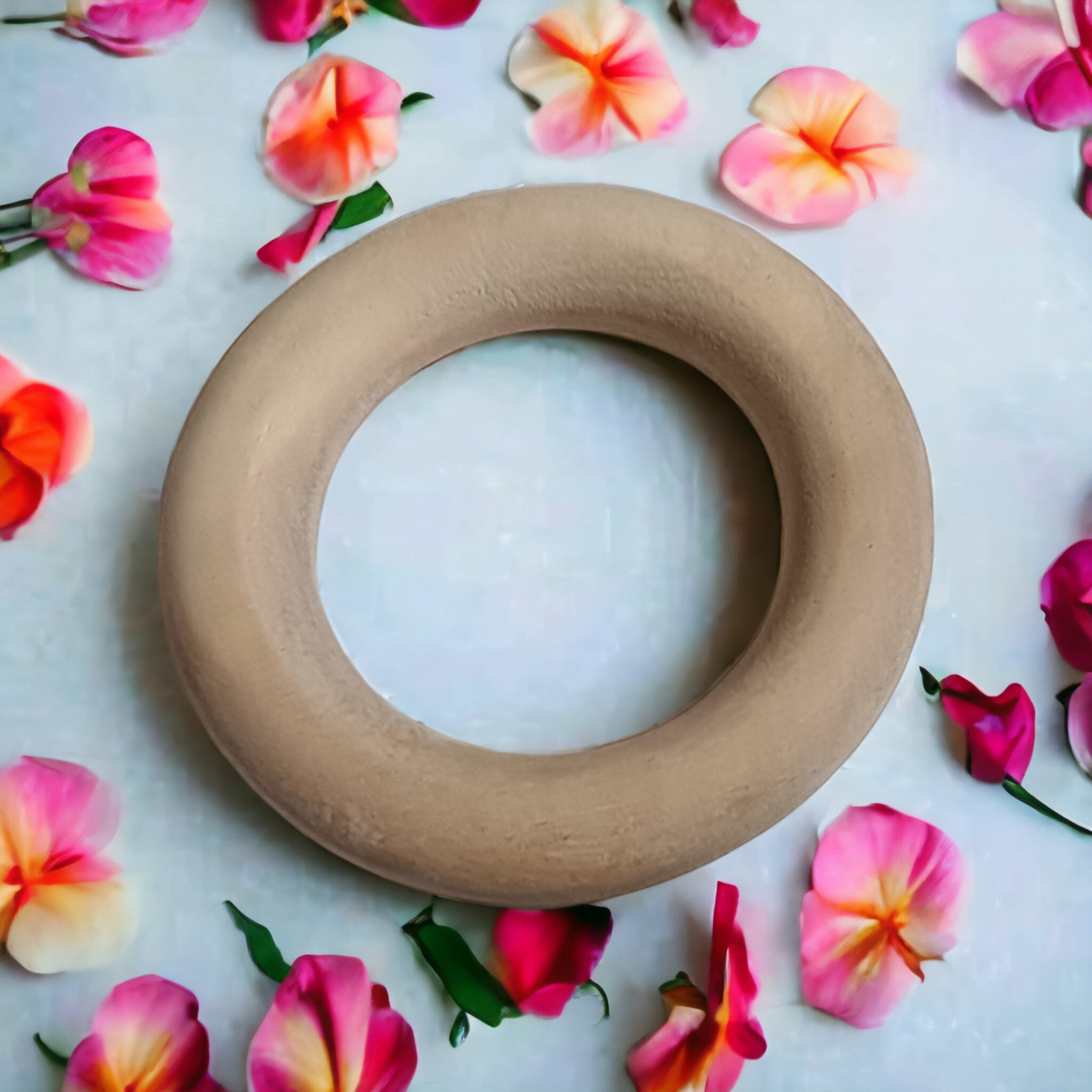 Baby Chilling Neem Wooden Rattle & Teether Set Of 2 Toys – Wooden Toys on Brown Living™. SKU: RT_HXN-RNG. Img 4.