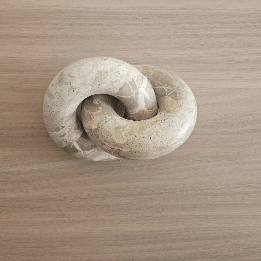 Baden Knot Natural Marble Decorative Accent – Home Decor on Brown Living™. SKU: badenknot. Img 2.