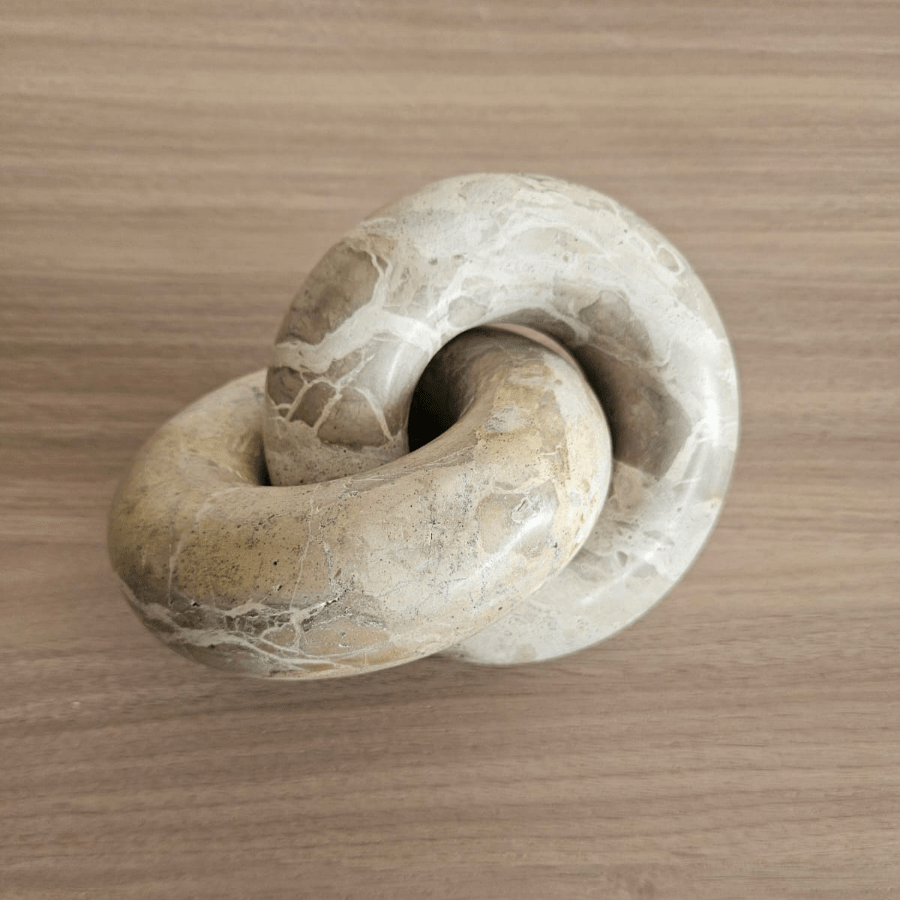 Baden Knot Natural Marble Decorative Accent – Home Decor on Brown Living™. SKU: badenknot. Img 1.