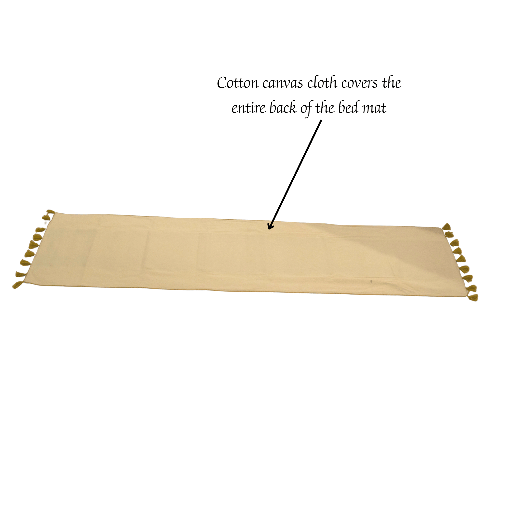 Bamboo Bed Mat Snowflake Weave with Muga Gold – Natural Comfort – Bed Linens on Brown Living™. SKU: SK-BDM-NBG-03-JBG. Img 8.