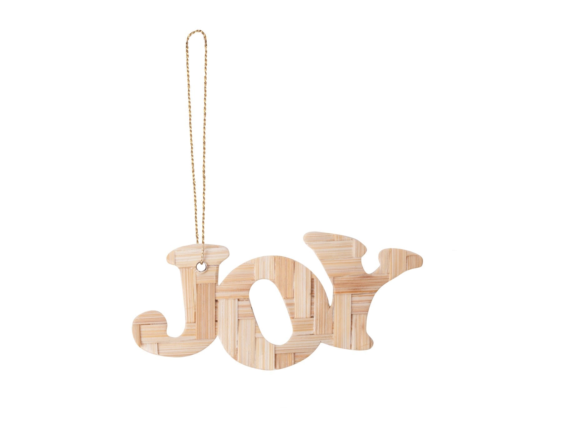 Bamboo Christmas Ornament "Joy" Hanging | Set of 6 (Assorted Colors) – Home Decor on Brown Living™. SKU: HG-792_Medium. Img 11.