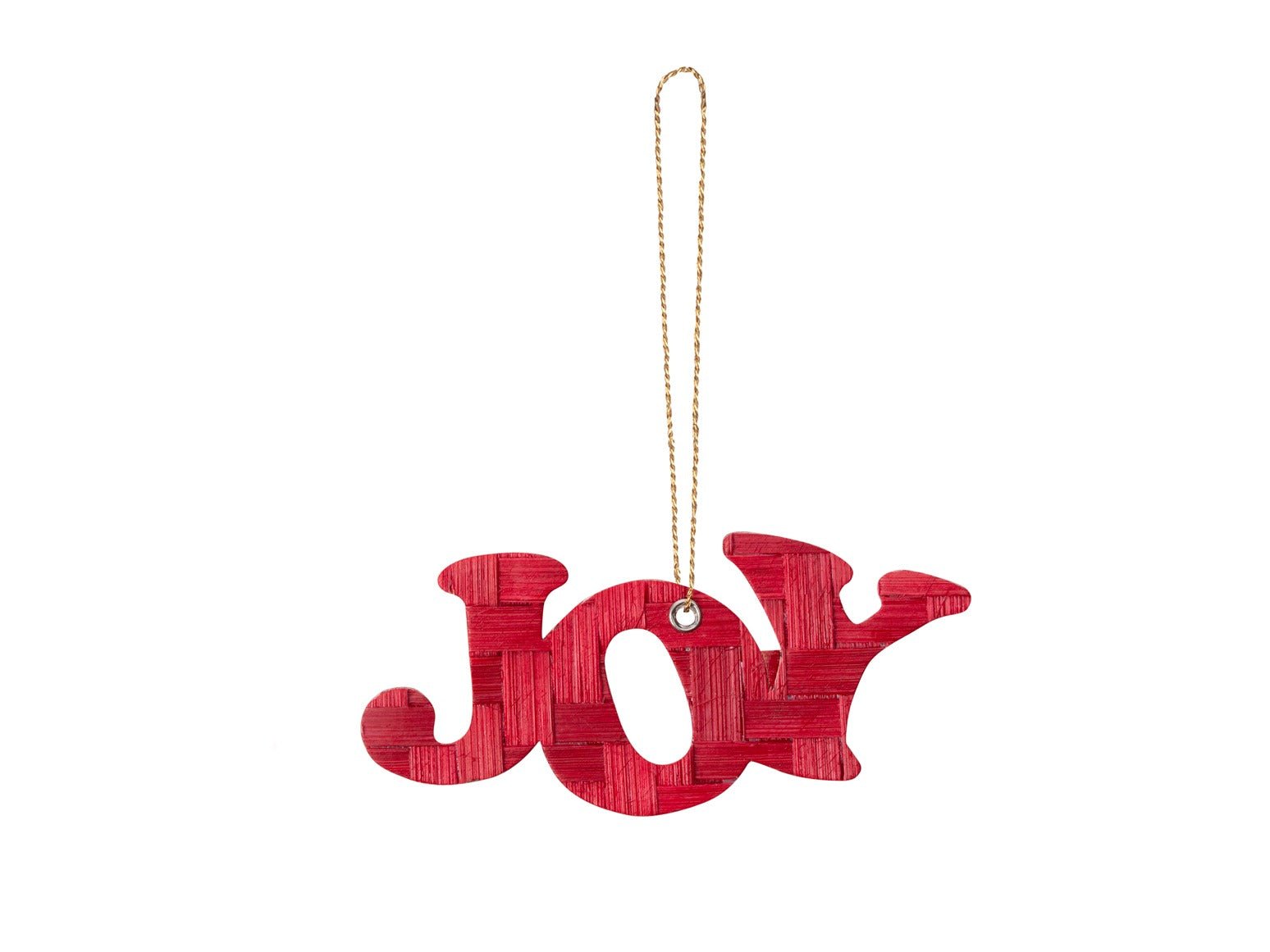 Bamboo Christmas Ornament "Joy" Hanging | Set of 6 (Assorted Colors) – Home Decor on Brown Living™. SKU: HG-792_Medium. Img 12.