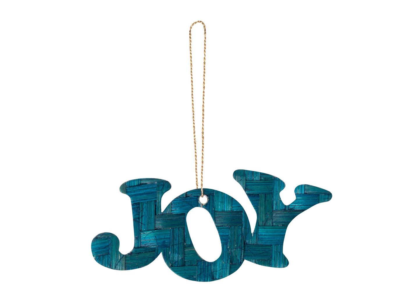 Bamboo Christmas Ornament "Joy" Hanging | Set of 6 (Assorted Colors) – Home Decor on Brown Living™. SKU: HG-792_Small. Img 6.