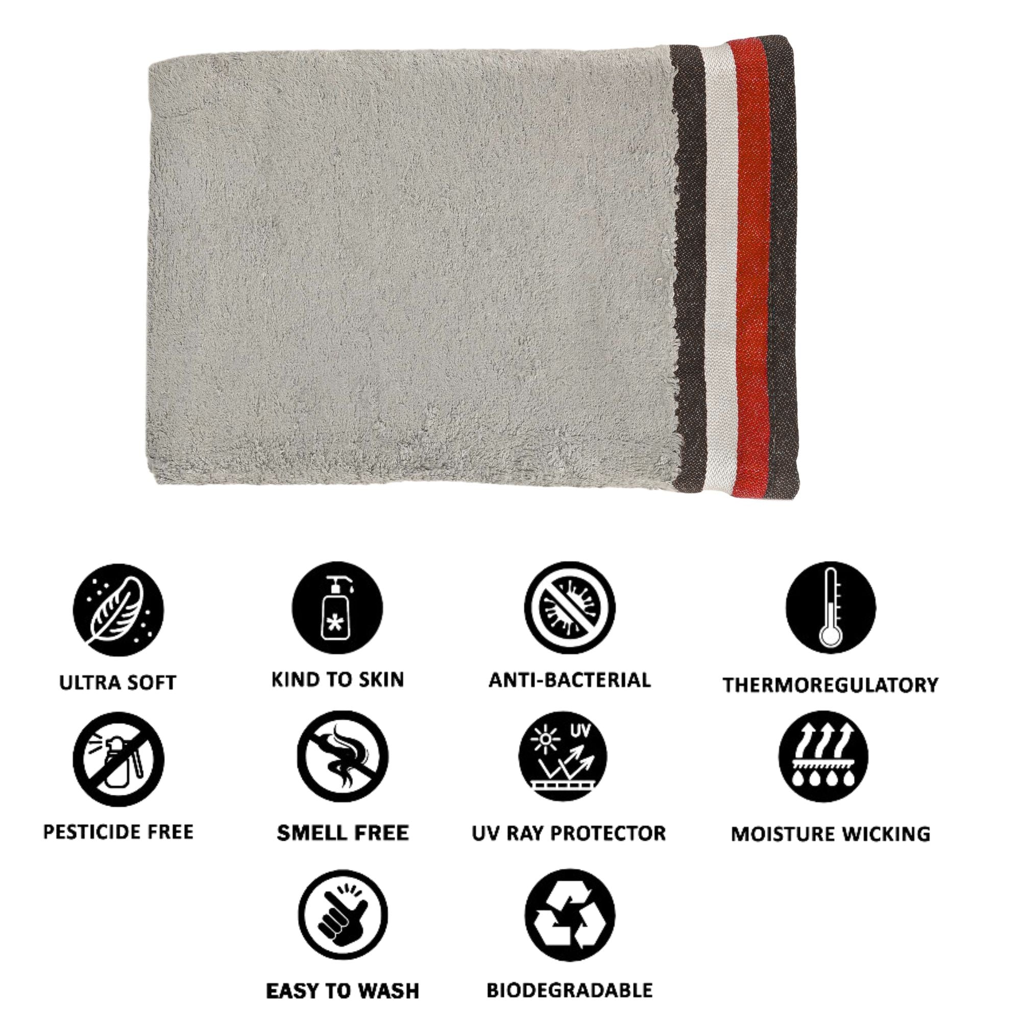Bamboo Fabric Bath Towel – Gentle on Skin, Naturally Fresh – Bath Linens on Brown Living™. SKU: BATH-TOWEL-GRAY. Img 10.