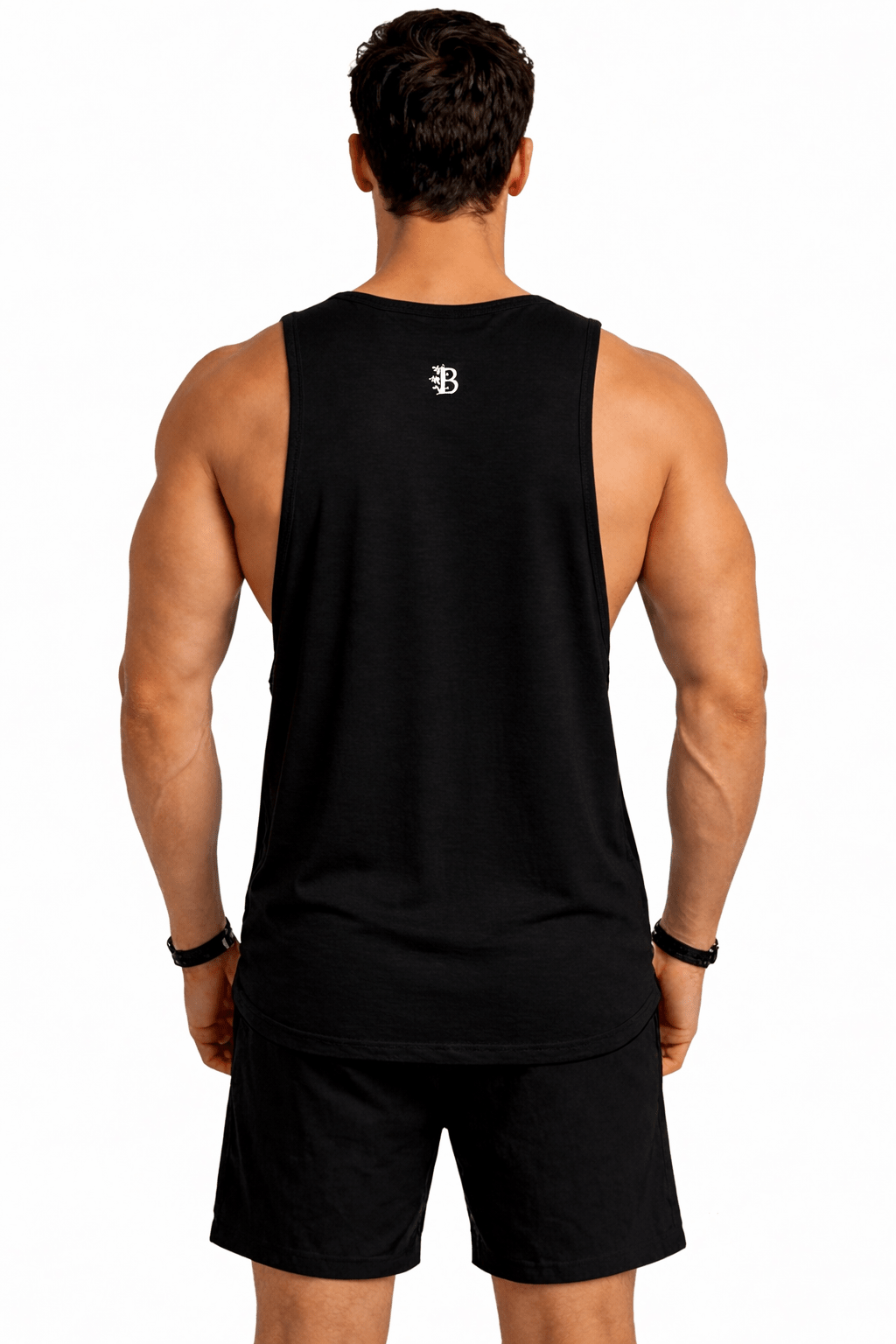 Bamboo Fabric Gen Z Gym Vest For Men Breathable Workout Tank – Mens Vest Coat on Brown Living™. SKU: M-LOSS-GYM-VEST-BLK-M. Img 2.
