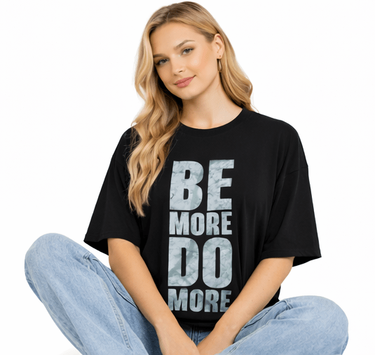 Bamboo Fabric Gen Z Oversized Printed T-Shirt – Soft Streetwear – Womens T-Shirt on Brown Living™. SKU: W-BE-DO-OVERSIZ-BLK-M. Img 15.