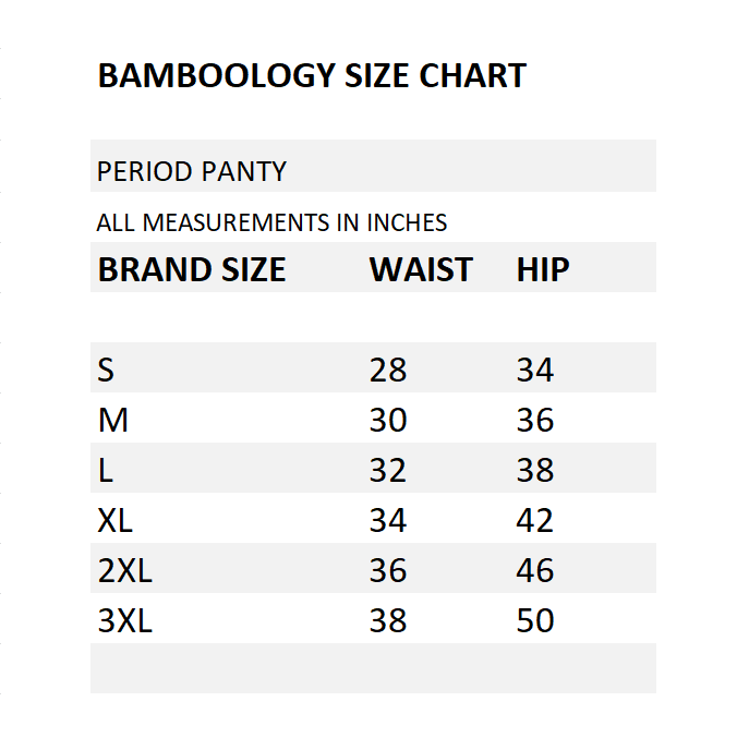 Bamboo Fabric Leak Proof Panty – Absorbs Up to One Thin Pad – Womens Underwear on Brown Living™. SKU: LEAK-PROOF-BLACK-S. Img 14.