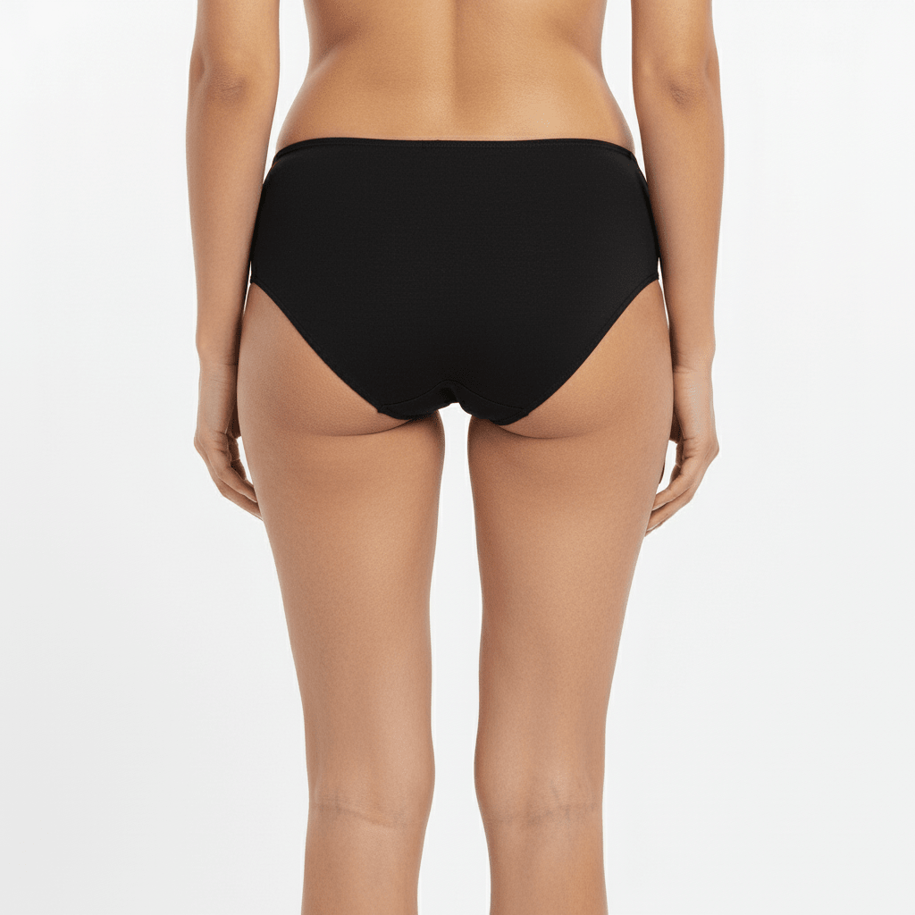 Bamboo fabric Women's Underwear Midi waist Panties | Pack Of 2 – Womens Underwear on Brown Living™. SKU: MIDI-PECH-WHITE-XXL. Img 9.
