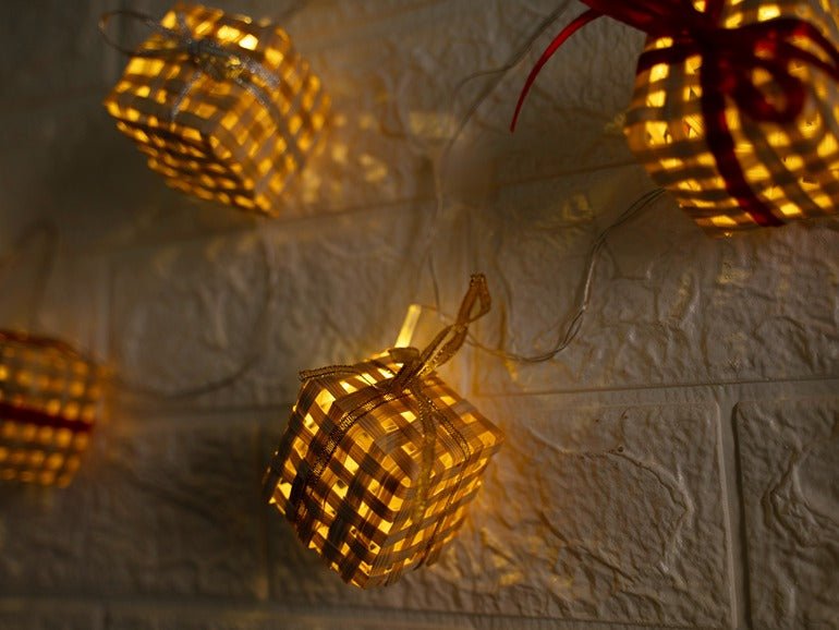 Bamboo Gift Box Fairy Lights |Handcrafted Eco - Friendly Decor | 3 Meter – Home Decor on Brown Living™. SKU: FL-763. Img 6.