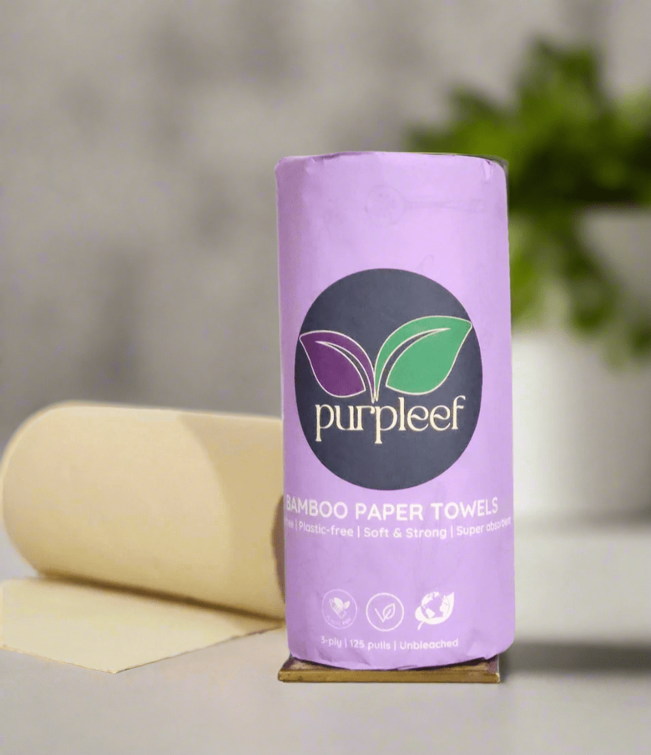Bamboo Kitchen Towels – Pack of 4, 3 Ply, 125 Sheets – Kitchen Tools on Brown Living™. SKU: PURPLKITCHN01. Img 5.