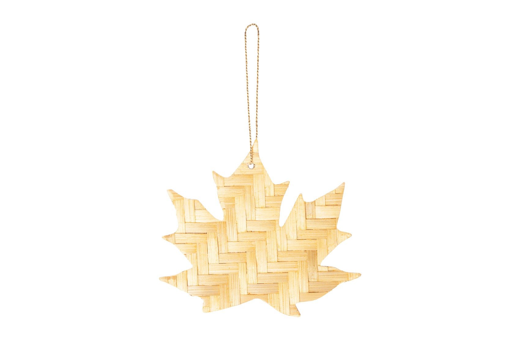 Bamboo Maple Leaf Hanging | Set of 6 (Assorted Colors) – Home Decor on Brown Living™. SKU: HG-785. Img 5.
