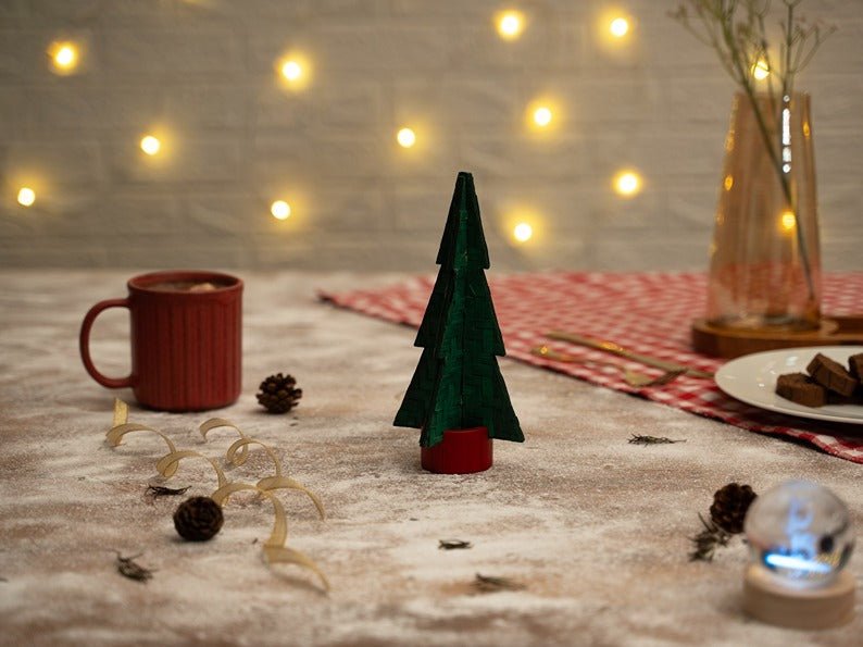 Bamboo Miniature Tree – II | Handcrafted Eco - Friendly Christmas Decor – Home Decor on Brown Living™. SKU: TT-804. Img 5.