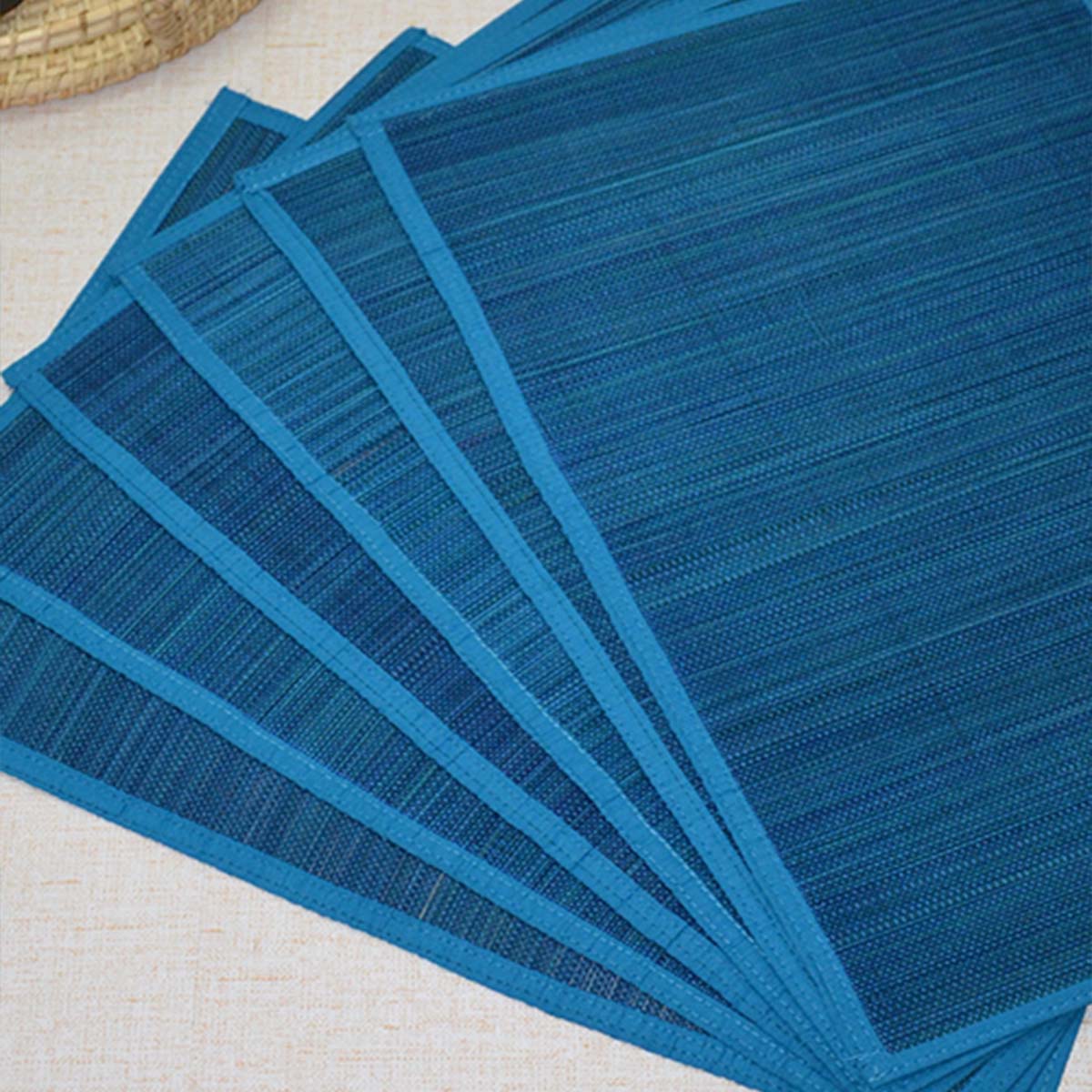 Bamboo Placemats Set of 6 – Eco - Friendly Dining Essentials – Table Linens on Brown Living™. SKU: BAPMAT009F. Img 12.