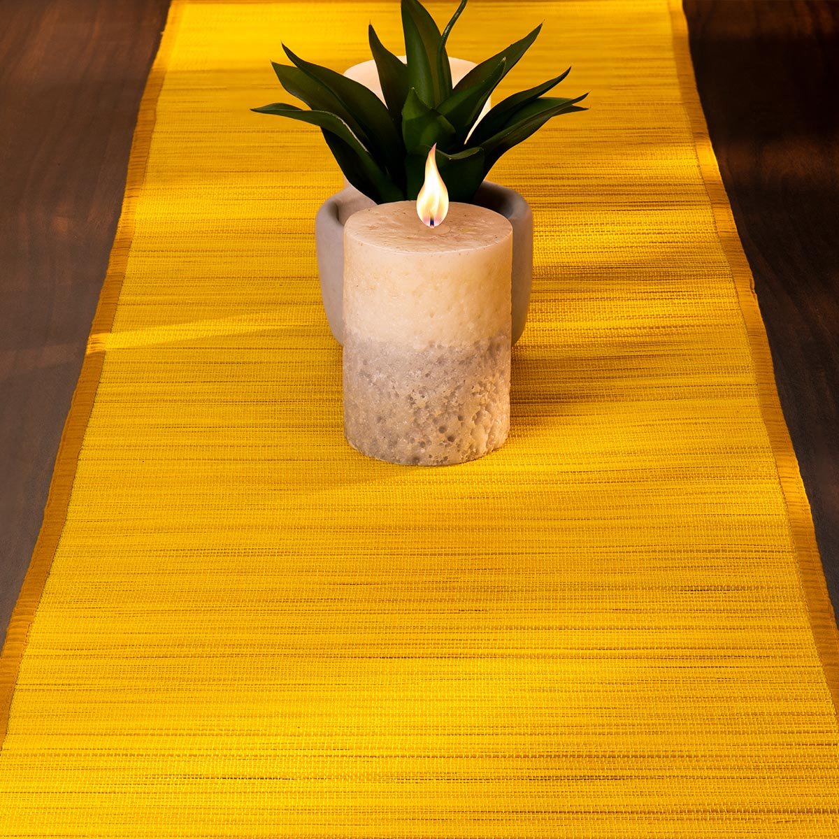 Bamboo Plain Table Runner – Table Linens on Brown Living™. SKU: BAPRUN030B. Img 6.