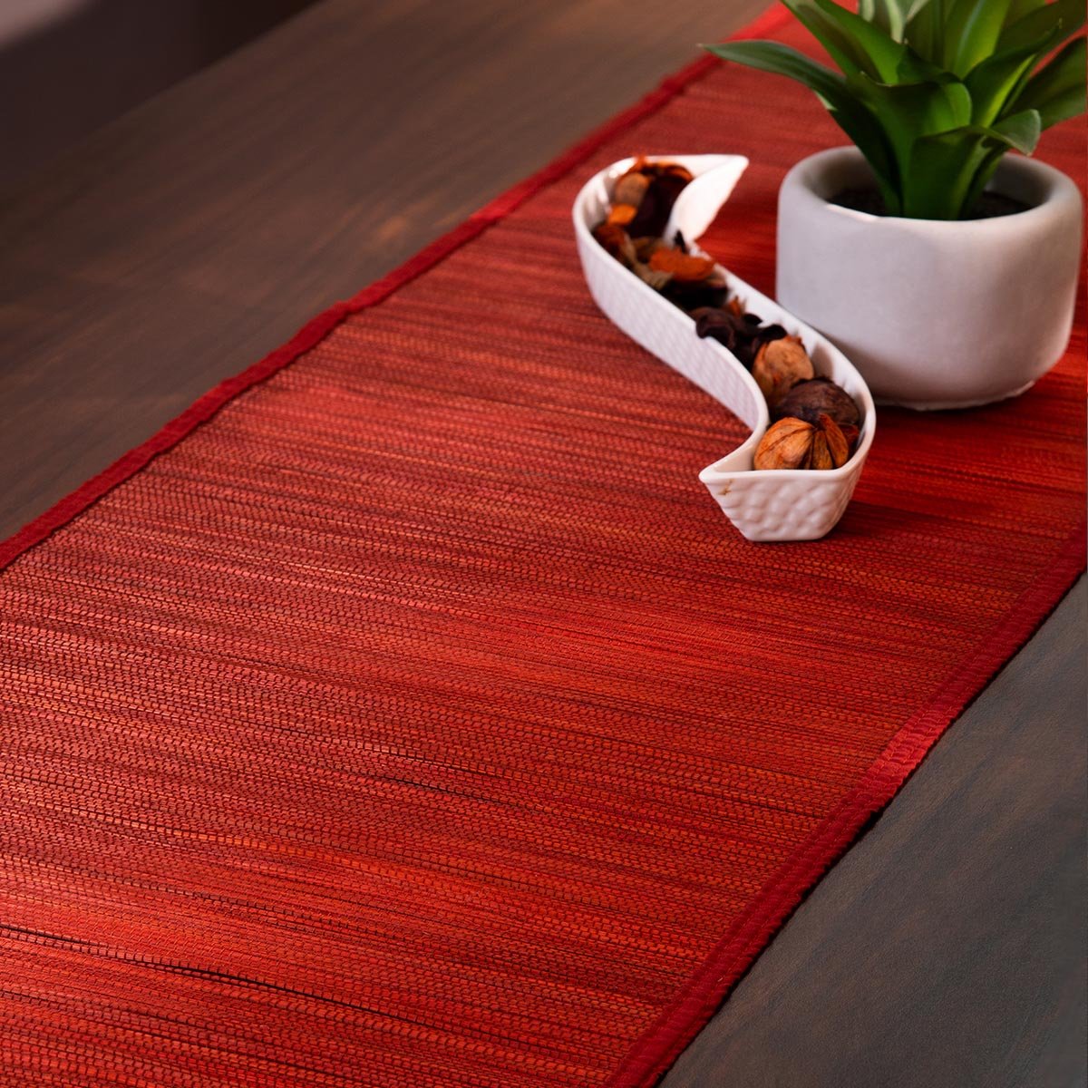 Bamboo Plain Table Runner – Table Linens on Brown Living™. SKU: BAPRUN030C. Img 12.