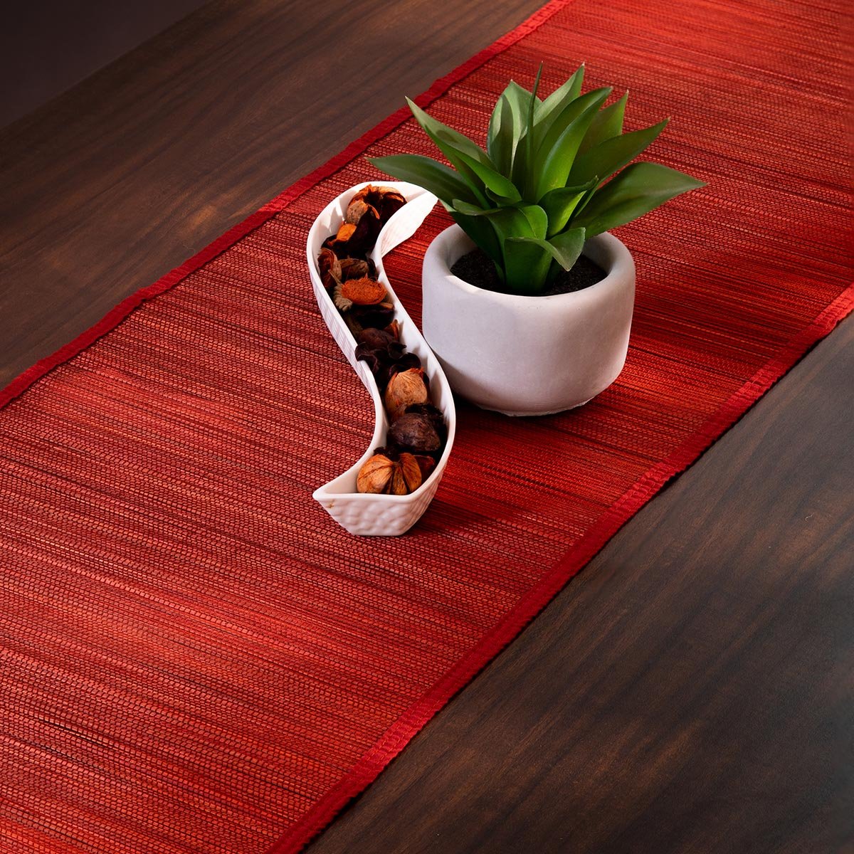 Bamboo Plain Table Runner – Table Linens on Brown Living™. SKU: BAPRUN030I. Img 11.