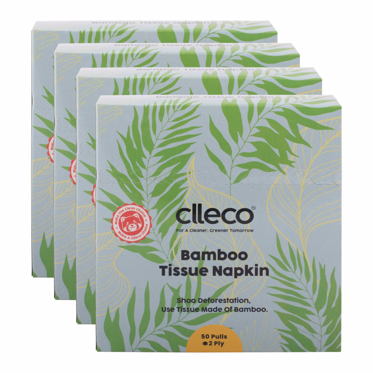 Bamboo Super Soft 2 Ply Tissue Paper Napkins - 12 x 12 inch – Face Tissue by Clleco available on Brown Living™. Pack Of 4 . SKU: TN31124. Img 6.