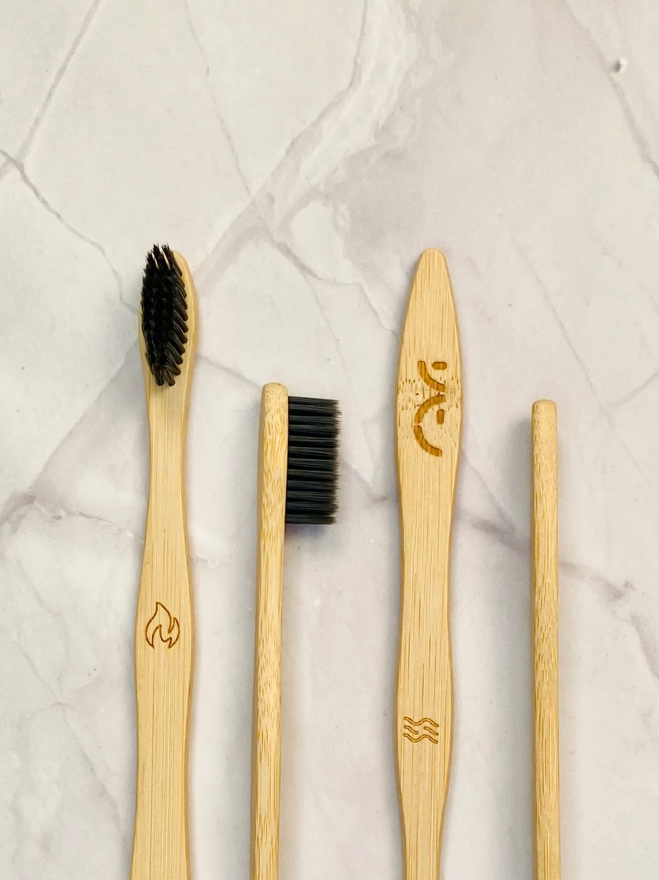 Bamboo Toothbrush Charcoal Black Bristles – Eco - Friendly & degradable – Oral Care on Brown Living™. SKU: EM0001CB. Img 3.