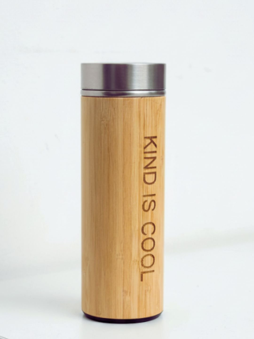 Bamboo Water Bottle with Mindful Words – Bottles & Sippers on Brown Living™. SKU: KOE022-BT-KC. Img 3.
